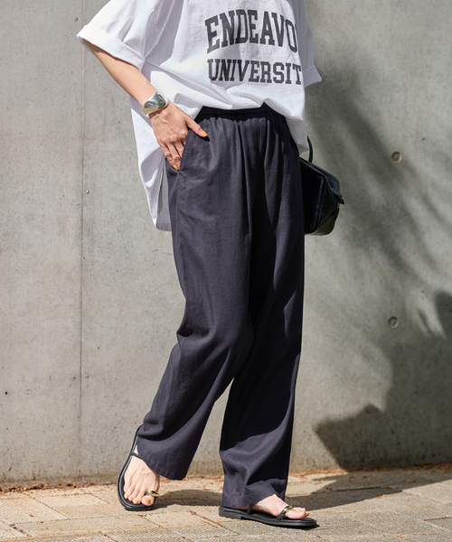 FRAMeWORK（フレームワーク）の「≪追加≫レーヨンリネンツイルドロストパンツ（その他パンツ・レディース・ブラック/ネイビー/ベージュ/ホワイト/ブルー・34/40/38/36）」の18枚目の写真