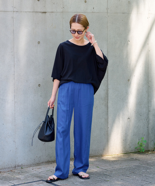 ゆっこ⭐︎新品⭐︎FRAMeWORK レーヨンリネンツイルドロストパンツ