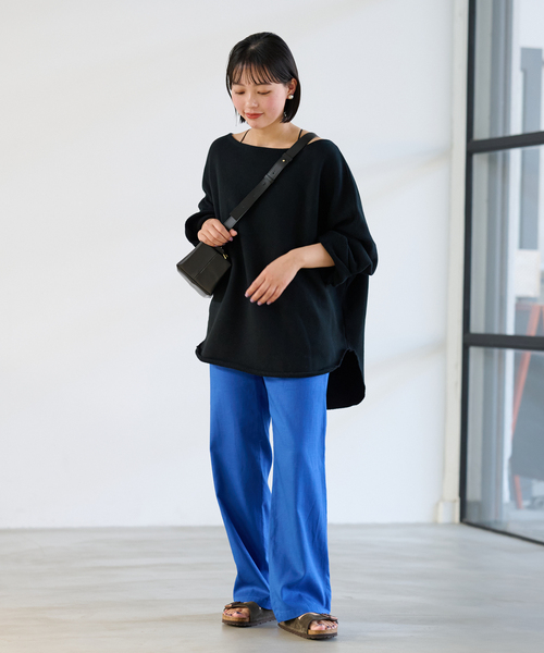 FRAMeWORK（フレームワーク）の「≪追加≫レーヨンリネンツイルドロストパンツ（その他パンツ・レディース・ブラック/ネイビー/ベージュ/ホワイト/ブルー・34/40/38/36）」の12枚目の写真