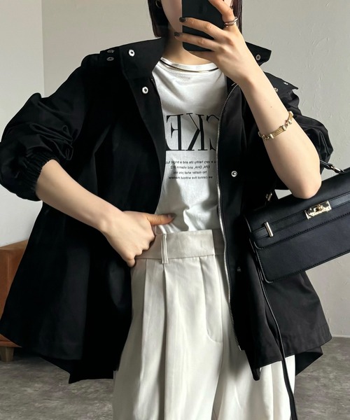 Fizz（フィズ）の「【Fizz/フィズ】　フレアーカットマウンテンパーカー（マウンテンパーカー・レディース・アイボリー/ブラック/ベージュ・M）」の3枚目の写真