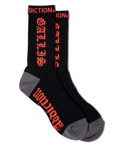 GALLIS ADDICTION(ガリスアディクション)の「GA O.E LOGO SOCKS(ソックス/靴下・メンズ・レッド/ブラック/ホワイト/オレンジ/ターコイズブルー・FREE)」の5枚目の写真