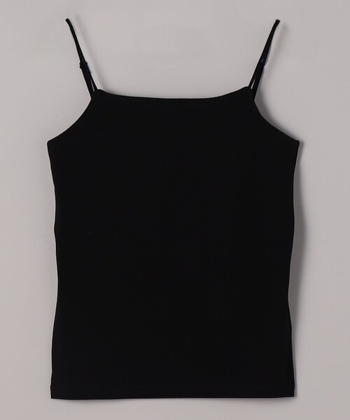 coen（コーエン）の「カップ付きベア天竺スクエアキャミソール（キャミソール・レディース・モカ/ブラック/オフホワイト・M/L）」の2枚目の写真