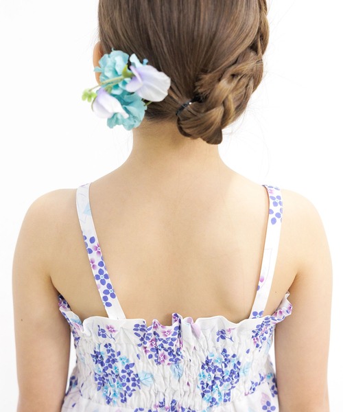 Bee des Bee（ビーデスビー）の「浴衣3点セット（浴衣・キッズ・ホワイト系1/ホワイト系2/アイボリー系1/ネイビー系1/ブルー系1/ホワイト系3/ブルー系2/ブルー系3/ピンク系1・110cm/120cm/130cm/150cm/100cm/140cm）」の16枚目の写真