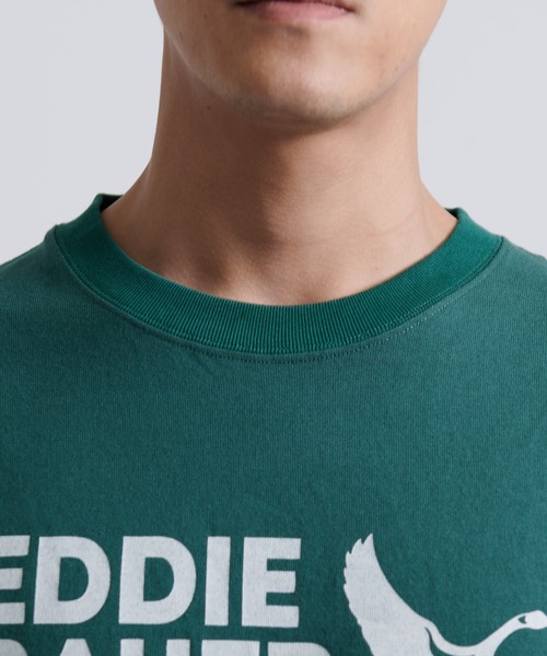 Eddie Bauer（エディーバウアー）の「ロゴ 半袖Tシャツ（Tシャツ/カットソー・メンズ・ホワイト/ブラック/ダークブルー/ダークオリーブ/ボルドー・XL/L/M/XS/S/XXL）」の6枚目の写真