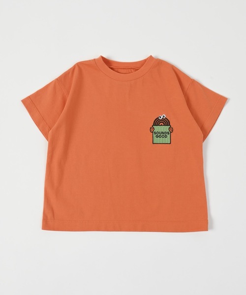 Ocean&Ground(オーシャン&グラウンド)の「プレイフルロゴモチーフTシャツ(80~140cm)(Tシャツ/カットソー・キッズ・ターコイズブルー/ブラック/ライム/キナリ/オレンジ・80/90/95/100/110/120/130/140)」の5枚目の写真
