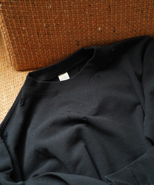 【PENNEY'Sぺニーズ】 60S DAMAGED CREW SWEAT　ダメージスウェット