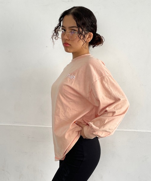 ROGER AND RAW(ロジャーアンドロウ)の「バックサテン刺繍ロングスリーブT(Tシャツ/カットソー・レディース・ピンク/ブラック/ホワイト・FREE)」の7枚目の写真