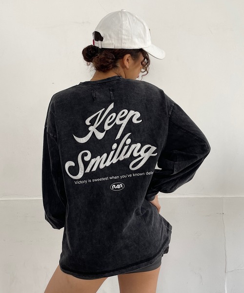 ROGER AND RAW(ロジャーアンドロウ)の「バックサテン刺繍ロングスリーブT(Tシャツ/カットソー・レディース・ピンク/ブラック/ホワイト・FREE)」の13枚目の写真