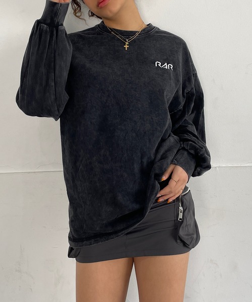 ROGER AND RAW(ロジャーアンドロウ)の「バックサテン刺繍ロングスリーブT(Tシャツ/カットソー・レディース・ピンク/ブラック/ホワイト・FREE)」の17枚目の写真