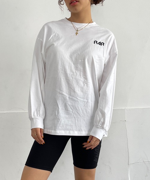 ROGER AND RAW(ロジャーアンドロウ)の「バックサテン刺繍ロングスリーブT(Tシャツ/カットソー・レディース・ピンク/ブラック/ホワイト・FREE)」の19枚目の写真