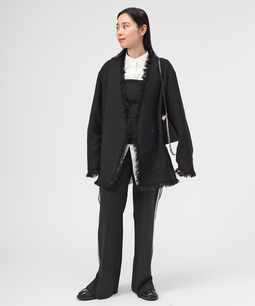 AP STUDIO（エーピーストゥディオ）の「T/W サイドラインパンツ（スラックス・レディース・ブラック/ネイビー・34/36/38）」の18枚目の写真