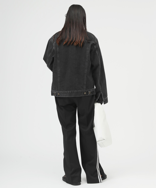 AP STUDIO（エーピーストゥディオ）の「T/W サイドラインパンツ（スラックス・レディース・ブラック/ネイビー・34/36/38）」の8枚目の写真