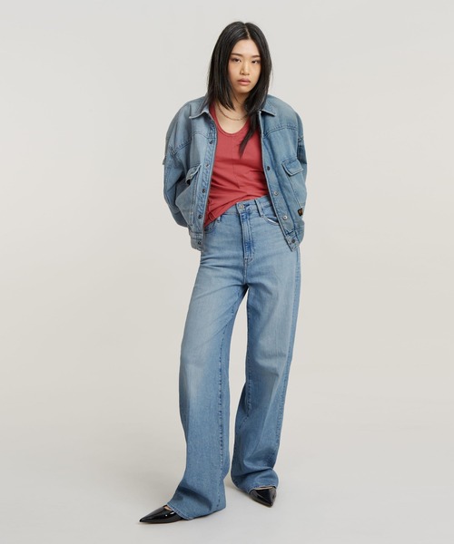 G-STAR(ジースター)の「GATHERED SLIM TANK TOP/ギャザースリムタンクトップ(タンクトップ・レディース・ピンク系その他/キナリ・X-SMALL/SMALL/MEDIUM)」の5枚目の写真