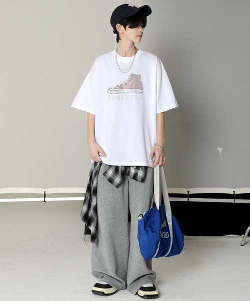 【セール】【neos】CONVERSE コンバース ルーズシルエット 接触冷感 UVカット プレーティング ラインストーン 天竺 ハーフスリーブ Tシャツ(Tシャツ/カットソー)|CONVERSE(コンバース) 【セール】【neos】CONVERSE コンバース ルーズシルエット 接触冷感 UVカット プレーティング ラインストーン 天竺 ハーフスリーブ Tシャツ(Tシャツ/カットソー)|CONVERSE(コンバース)