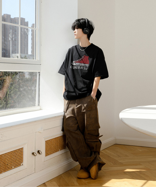 【セール】【neos】CONVERSE コンバース ルーズシルエット 接触冷感 UVカット プレーティング ラインストーン 天竺 ハーフスリーブ Tシャツ(Tシャツ/カットソー)|CONVERSE(コンバース) 【セール】【neos】CONVERSE コンバース ルーズシルエット 接触冷感 UVカット プレーティング ラインストーン 天竺 ハーフスリーブ Tシャツ(Tシャツ/カットソー)|CONVERSE(コンバース)