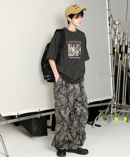 【セール】【neos】CONVERSE コンバース ルーズシルエット 接触冷感 UVカット プレーティング ラインストーン 天竺 ハーフスリーブ Tシャツ(Tシャツ/カットソー)|CONVERSE(コンバース) 【セール】【neos】CONVERSE コンバース ルーズシルエット 接触冷感 UVカット プレーティング ラインストーン 天竺 ハーフスリーブ Tシャツ(Tシャツ/カットソー)|CONVERSE(コンバース)