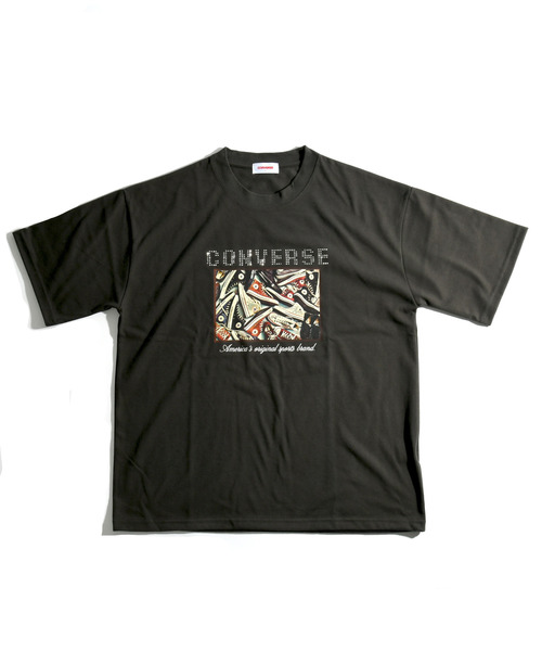 【セール】【neos】CONVERSE コンバース ルーズシルエット 接触冷感 UVカット プレーティング ラインストーン 天竺 ハーフスリーブ Tシャツ(Tシャツ/カットソー)|CONVERSE(コンバース) 【セール】【neos】CONVERSE コンバース ルーズシルエット 接触冷感 UVカット プレーティング ラインストーン 天竺 ハーフスリーブ Tシャツ(Tシャツ/カットソー)|CONVERSE(コンバース)
