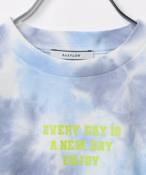 BAYFLOW(ベイフロー)の「タイダイTシャツ(KIDS)(Tシャツ/カットソー・キッズ・ピンク/ブルー/マルチ・110cm/120cm/130cm/140cm/150cm)」の5枚目の写真