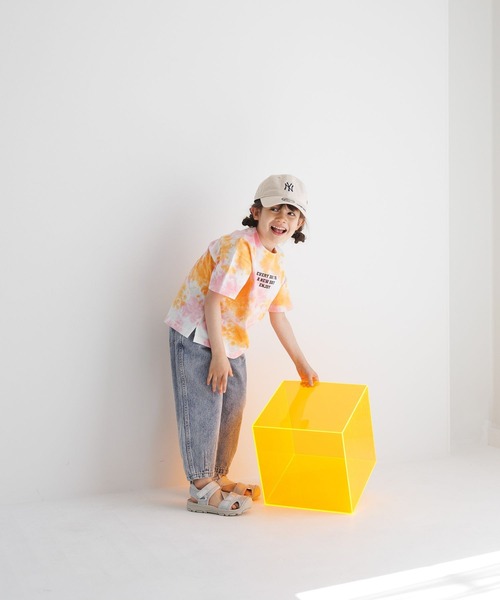 BAYFLOW(ベイフロー)の「タイダイTシャツ(KIDS)(Tシャツ/カットソー・キッズ・ピンク/ブルー/マルチ・110cm/120cm/130cm/140cm/150cm)」の15枚目の写真