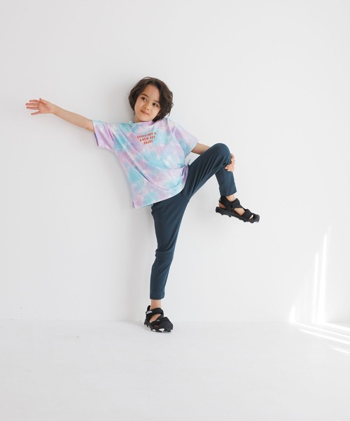 BAYFLOW(ベイフロー)の「タイダイTシャツ(KIDS)(Tシャツ/カットソー・キッズ・ピンク/ブルー/マルチ・110cm/120cm/130cm/140cm/150cm)」の19枚目の写真