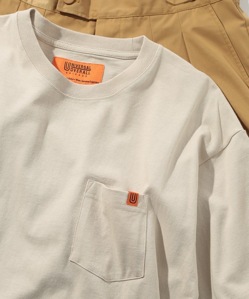 UNIVERSAL OVERALL(ユニバーサルオーバーオール)の「【UNIVERSAL OVERALL】POCKET S/S U2413209(Tシャツ/カットソー・メンズ・オートミール/グレー/ネイビー/ブラック/ホワイト/スモーキーグリーン系・XL/M/L/3XL/2XL/XS/S)」の3枚目の写真