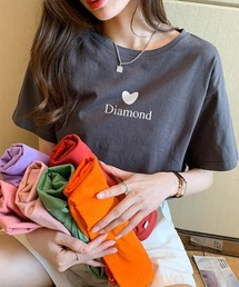 ハート&ロゴプリントTシャツ