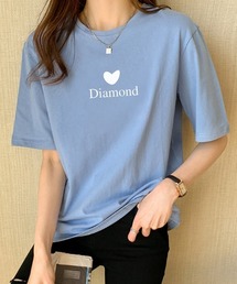 ハート&ロゴプリントTシャツ