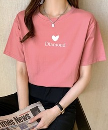 ハート&ロゴプリントTシャツ