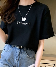 ハート&ロゴプリントTシャツ