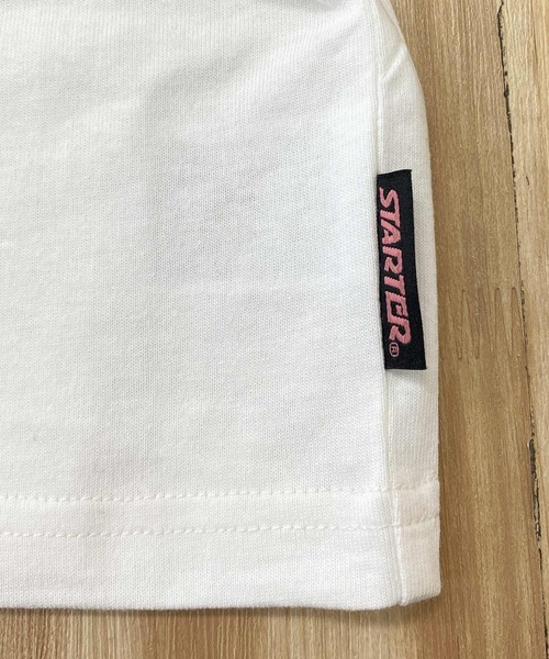 STARTER（スターター）の「ショート丈 ラグラン　ロゴプリント半袖Tシャツ（Tシャツ/カットソー・レディース・ホワイト×ブラック/ホワイト×カーキブラウン・M/L）」の6枚目の写真