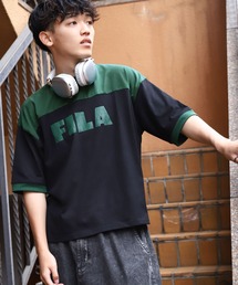 FILA（フィラ）の「【FILA】 90’s ヴィンテージ ロゴ プリント 半袖 リンガー Tシャツ（Tシャツ/カットソー）」