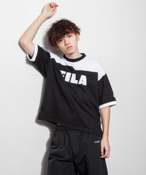 FILA(フィラ)の「【FILA】 90’s ヴィンテージ ロゴ プリント 半袖 リンガー Tシャツ(Tシャツ/カットソー・レディース・ホワイト/ブラック/ネイビー/ブラック系/ホワイト系・MEDIUM/LARGE)」の6枚目の写真