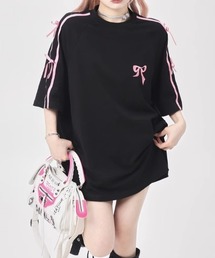 GEMEDA | リボンオーバーサイズTシャツ(Tシャツ/カットソー)