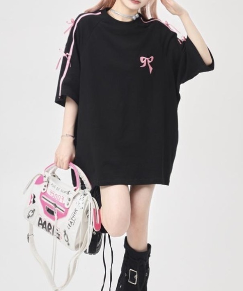 セール】リボンオーバーサイズTシャツ（Tシャツ/カットソー