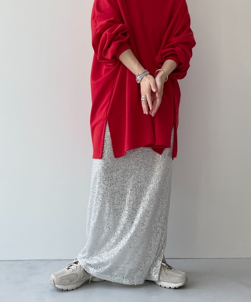 wee9s（ウィークス）の「"GIRAGIRA" disco skirt / ギラギラスパンコールディスコスカート（スカート・レディース・シルバー/ゴールド/ブラック・FREE/SHORT）」の3枚目の写真