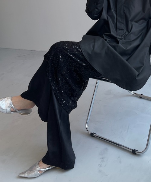 wee9s（ウィークス）の「"GIRAGIRA" disco skirt / ギラギラスパンコールディスコスカート（スカート・レディース・シルバー/ゴールド/ブラック・FREE/SHORT）」の2枚目の写真