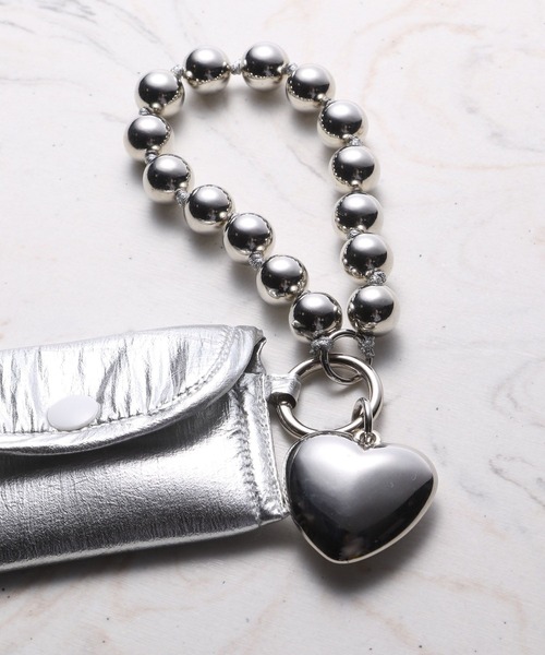 JEANASIS（ジーナシス）の「CARD CASE STRAP/118538（スマホグッズ・レディース・シルバー/ブラック・FREE）」の13枚目の写真