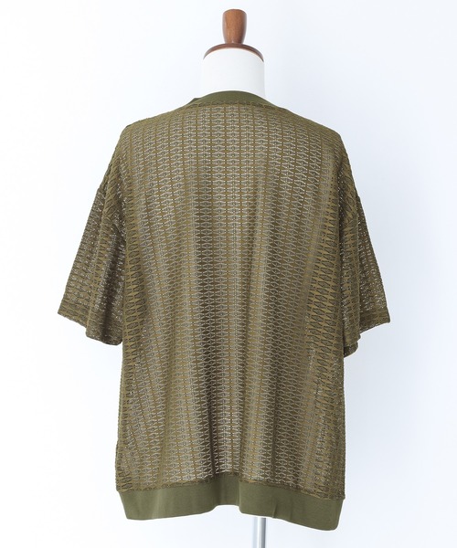n'OrLABEL(ノアールレーベル)の「『透かし編みレースオーバーサイズ半袖Tシャツ』(Tシャツ/カットソー・メンズ・カーキ/ブラック・M/L)」の20枚目の写真