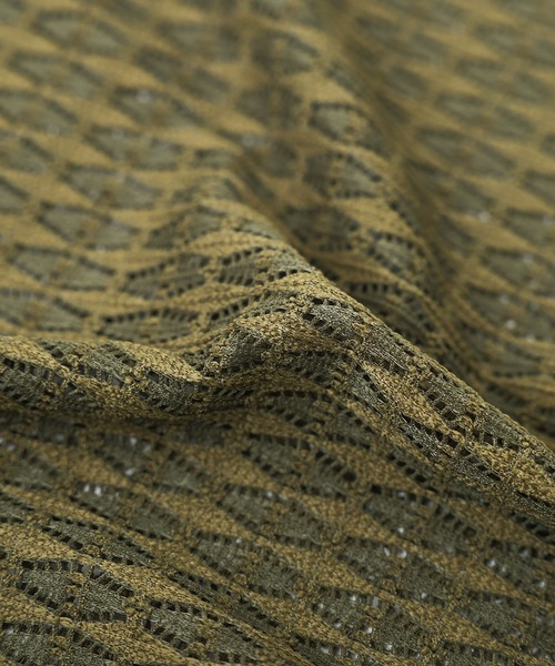 n'OrLABEL(ノアールレーベル)の「『透かし編みレースオーバーサイズ半袖Tシャツ』(Tシャツ/カットソー・メンズ・カーキ/ブラック・M/L)」の21枚目の写真