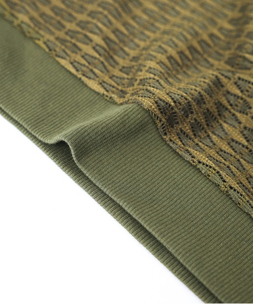 n'OrLABEL(ノアールレーベル)の「『透かし編みレースオーバーサイズ半袖Tシャツ』(Tシャツ/カットソー・メンズ・カーキ/ブラック・M/L)」の22枚目の写真