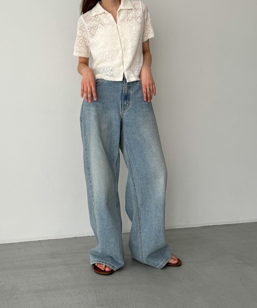 CANAL JEAN（キャナルジーン）の「El mar　ループボタンレースシャツ（シャツ/ブラウス・レディース・クリーム/ブラック・ONE SIZE）」の14枚目の写真