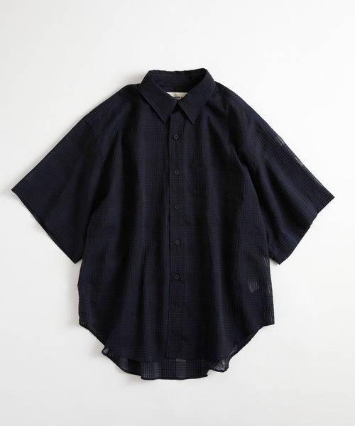 THE SHINZONE シアーワイドシャツ SHEER WIDE SHIRTS THE SHINZONE シンゾーン シアーワイドシャツ チェック 半袖