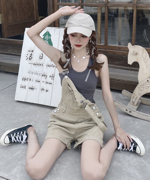 サロペット・オーバーオール・オールインワン MYLAN Tack Wide Jumpsuit | Stone MYLAN Tack Wide Jumpsuit | Stone サロペット・オーバーオール