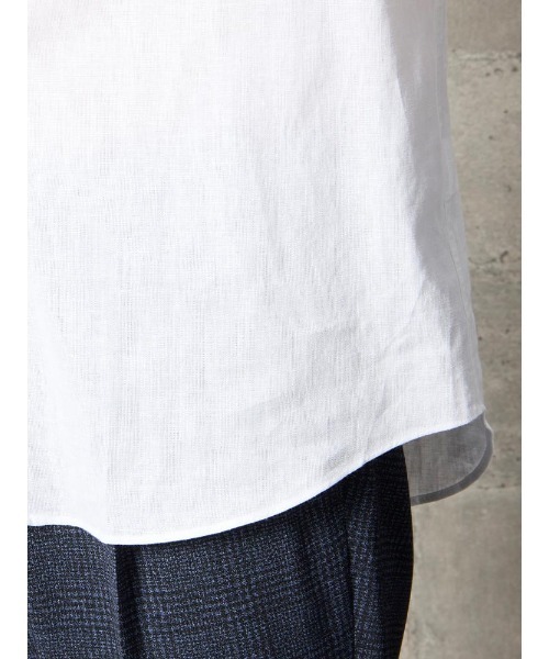TRANS CONTINENTS(トランスコンチネンツ)の「TRANS CONTINENTS コットンリネンシャツ ホワイト(シャツ/ブラウス・メンズ・ホワイト・L/LL/M)」の7枚目の写真