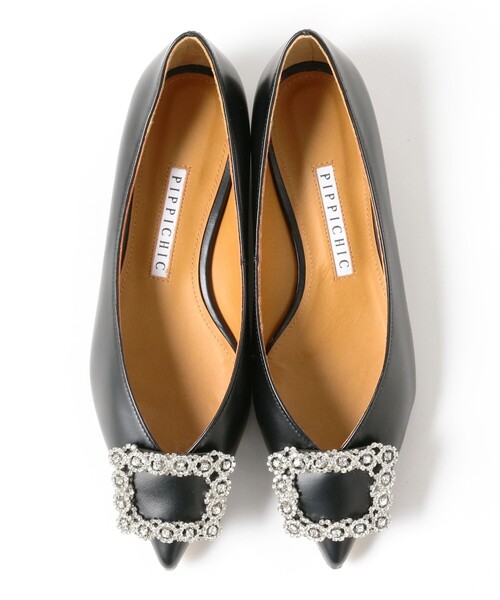 Pippichic（ピッピシック）の「PIPPICHIC / ANNA V JEWERLY ビジュー パンプス（パンプス・レディース・ブラック・38/36.5/35.5/36/37/37.5）」の6枚目の写真