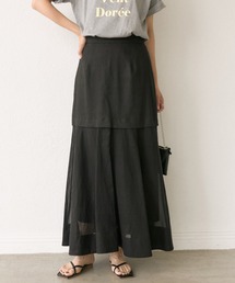 RIVE DROITE | 予約【華やか着映えアイテム】レイヤードシアースカート(スカート)