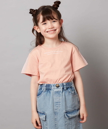 a.v.v（アーヴェヴェ）の「[140-150]ギンガムスリーブﾞTシャツ（Tシャツ/カットソー・キッズ）」