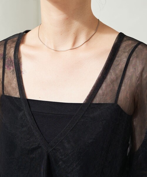 FREAK'S STORE（フリークスストア）の「限定展開　袖 フリル ビッグ チュール ベスト（ベスト・レディース・ブラック/チャコールグレー/オフホワイト・ﾌﾘ-）」の7枚目の写真