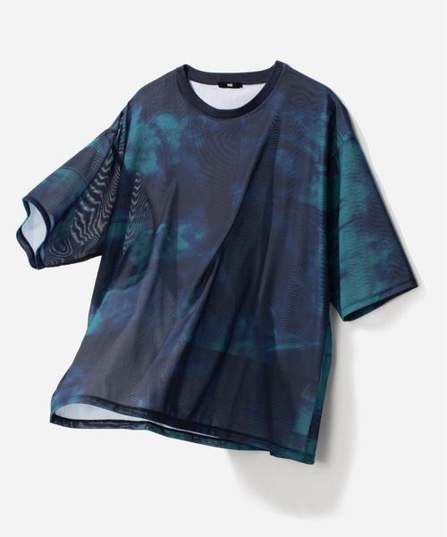 HARE（ハレ）の「コラージュプリントメッシュカット(HARE)（Tシャツ/カットソー・メンズ・ブルー/グレー/ブラック・FREE）」の3枚目の写真