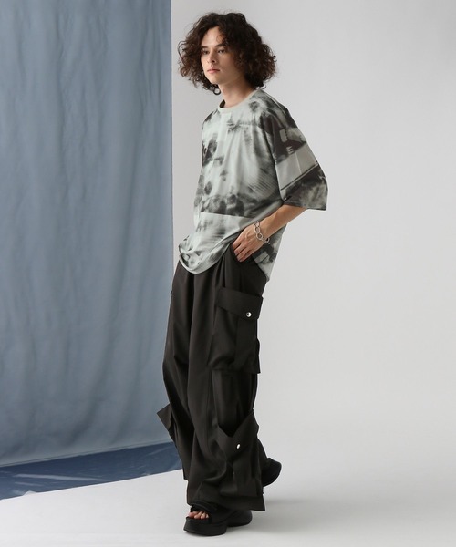 HARE（ハレ）の「コラージュプリントメッシュカット(HARE)（Tシャツ/カットソー・メンズ・ブルー/グレー/ブラック・FREE）」の6枚目の写真